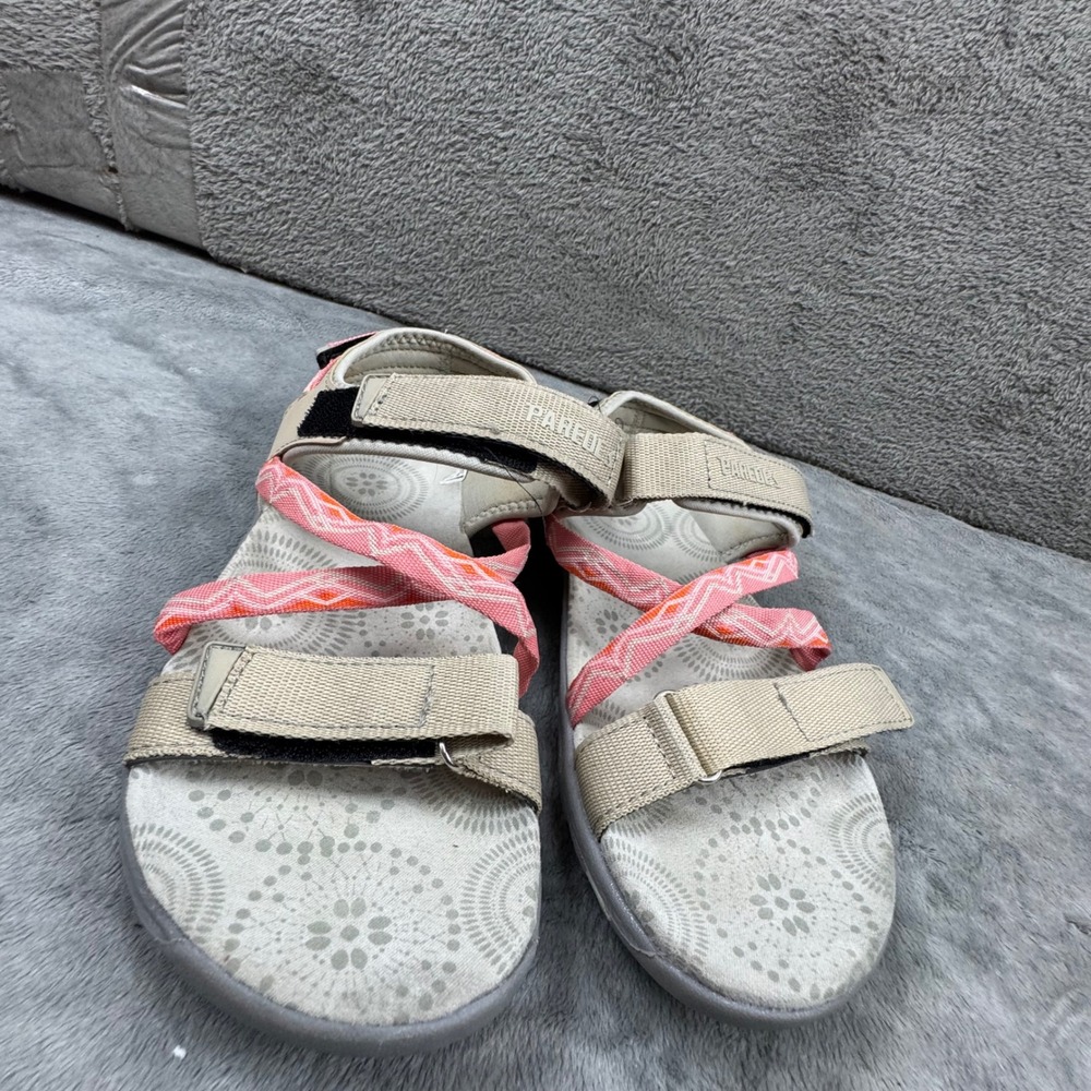 Paredes Hiking‎ Sandals Womens 38 Beige Pink Strappy Sporty Excellent VS22162